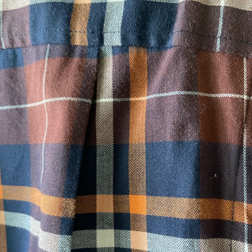 NWT Club Room: Men’s (M) plaid long sleeve shirt autumn colors. - Picture 11 of 16